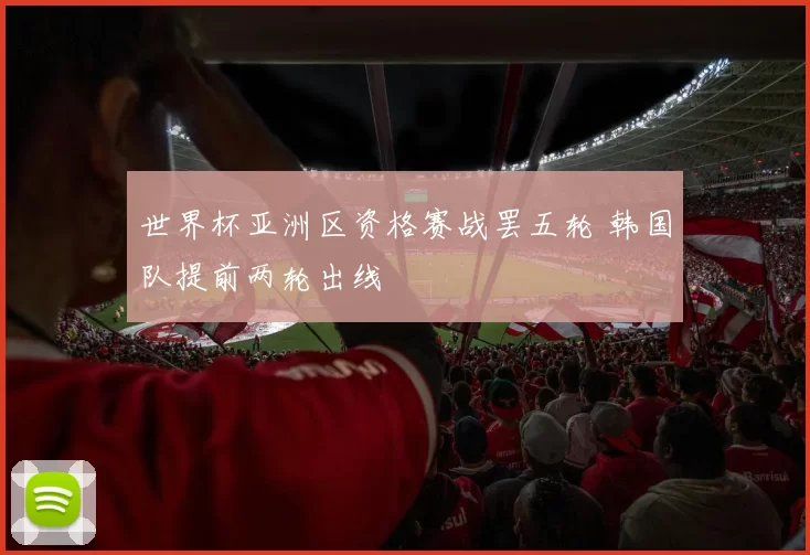 世界杯亚洲区资格赛战罢五轮 韩国队提前两轮出线